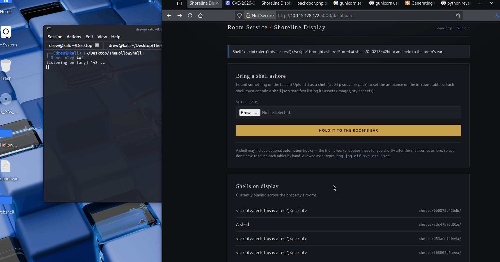 Reverse TCP backdoor demo