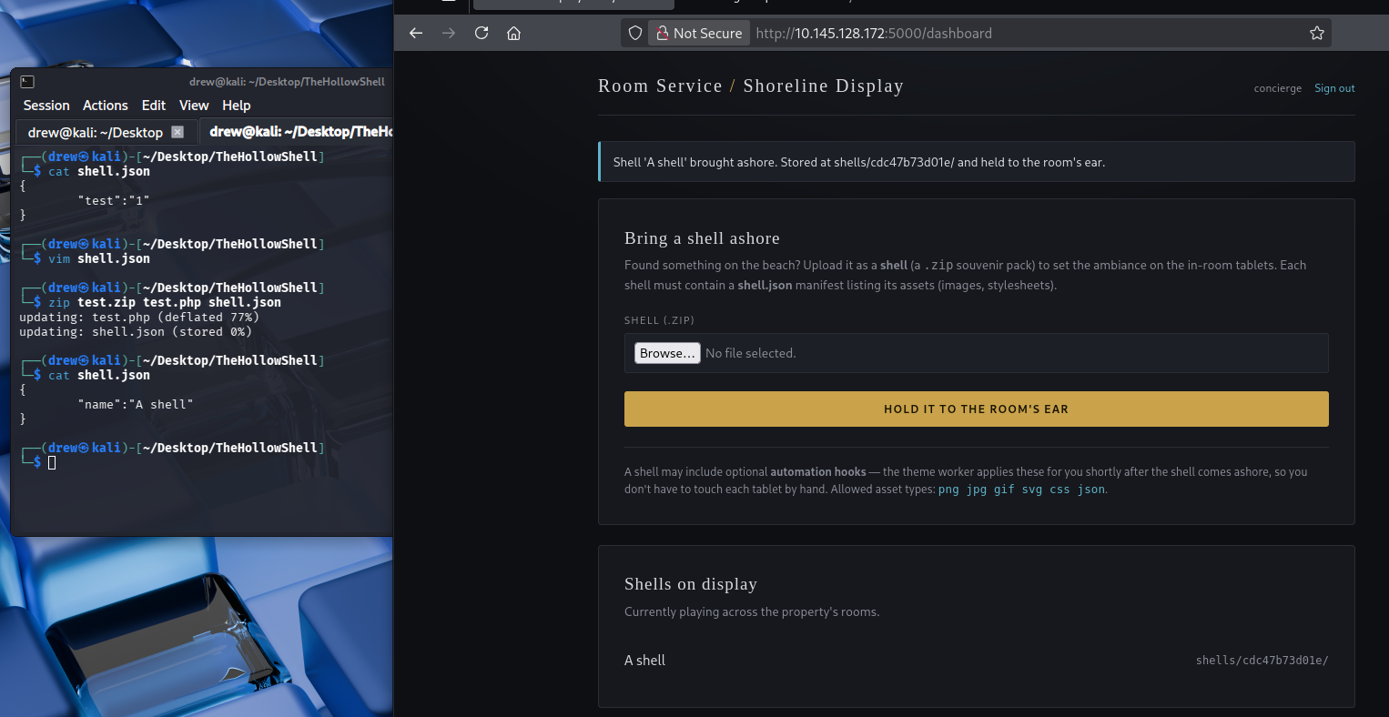 Upload succeeds with name set; displayable file types