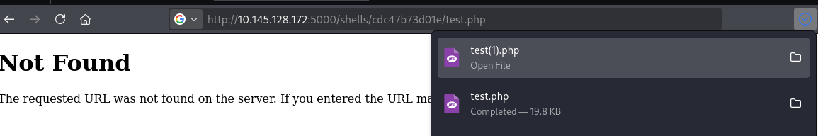 Upload lands under shells/UUID