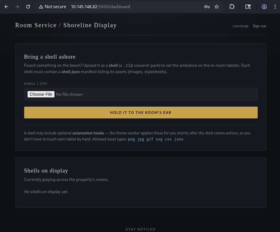 Authenticated file-upload dashboard