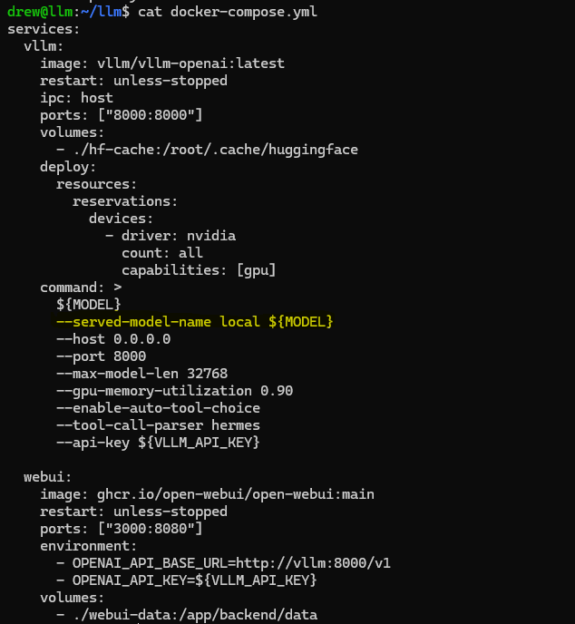 model_name label in /metrics output